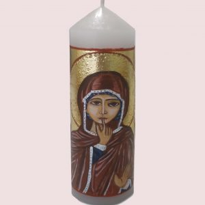 Cirios pintados a mano 7×20