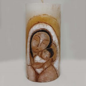 Arte cirio, Madre María con niño Jesús