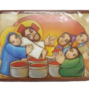 Hermoso cuadros con tarjetas de Quilvo. En terciado