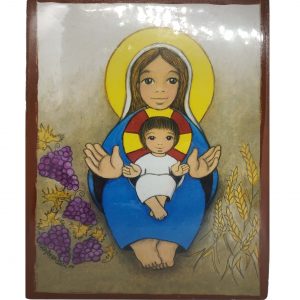 Hermoso cuadros con tarjetas de Quilvo. En terciado